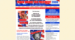 Desktop Screenshot of frankmooreforpresident08.com