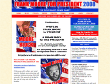 Tablet Screenshot of frankmooreforpresident08.com